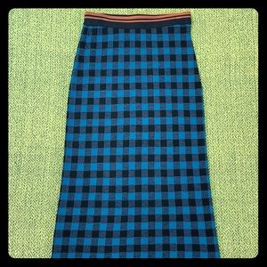 Scotch + Soda Plaid Fitted Skirt